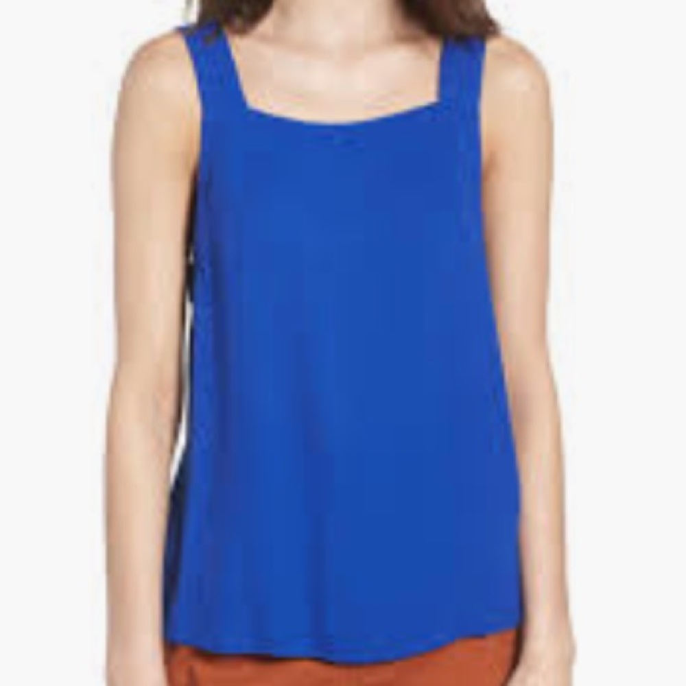 MADEWELL 12 blue apron bow back top